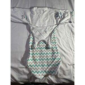 SwaddleMe WrapSack Stage 3 Baby Swaddle Sleep Sack Teal Grey Chevron SmallCotton